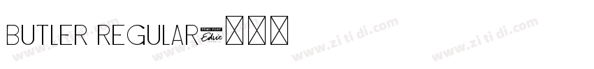 Butler Regular字体转换